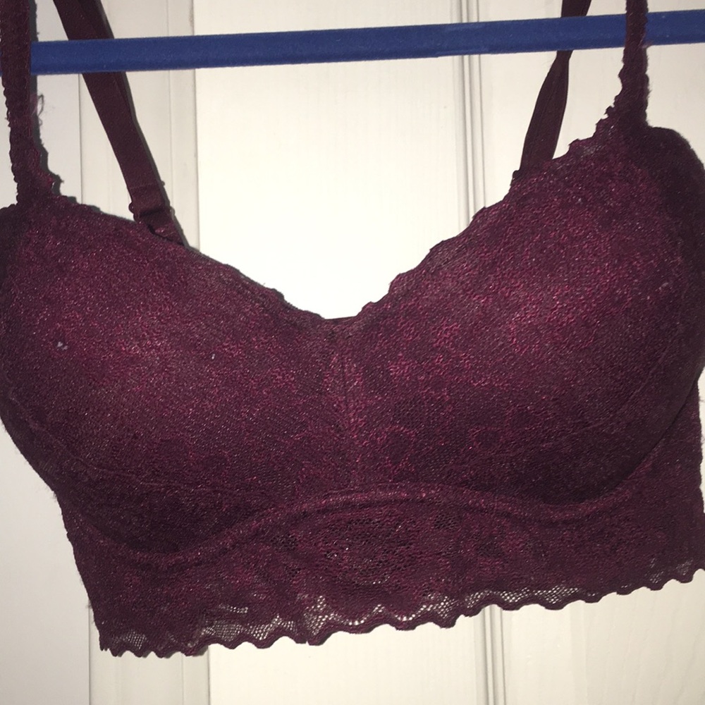 Floral lace bra .